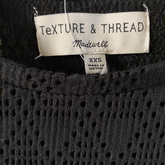 Madewell Geo Eyelet Tie Front Tee xxs - Picture 4 of 5